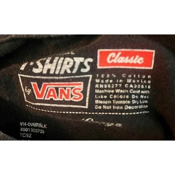 Vans Large Classic Black 66 Indian Headdress Skull Cotton T-Shirt Unisex - Picture 5 of 6